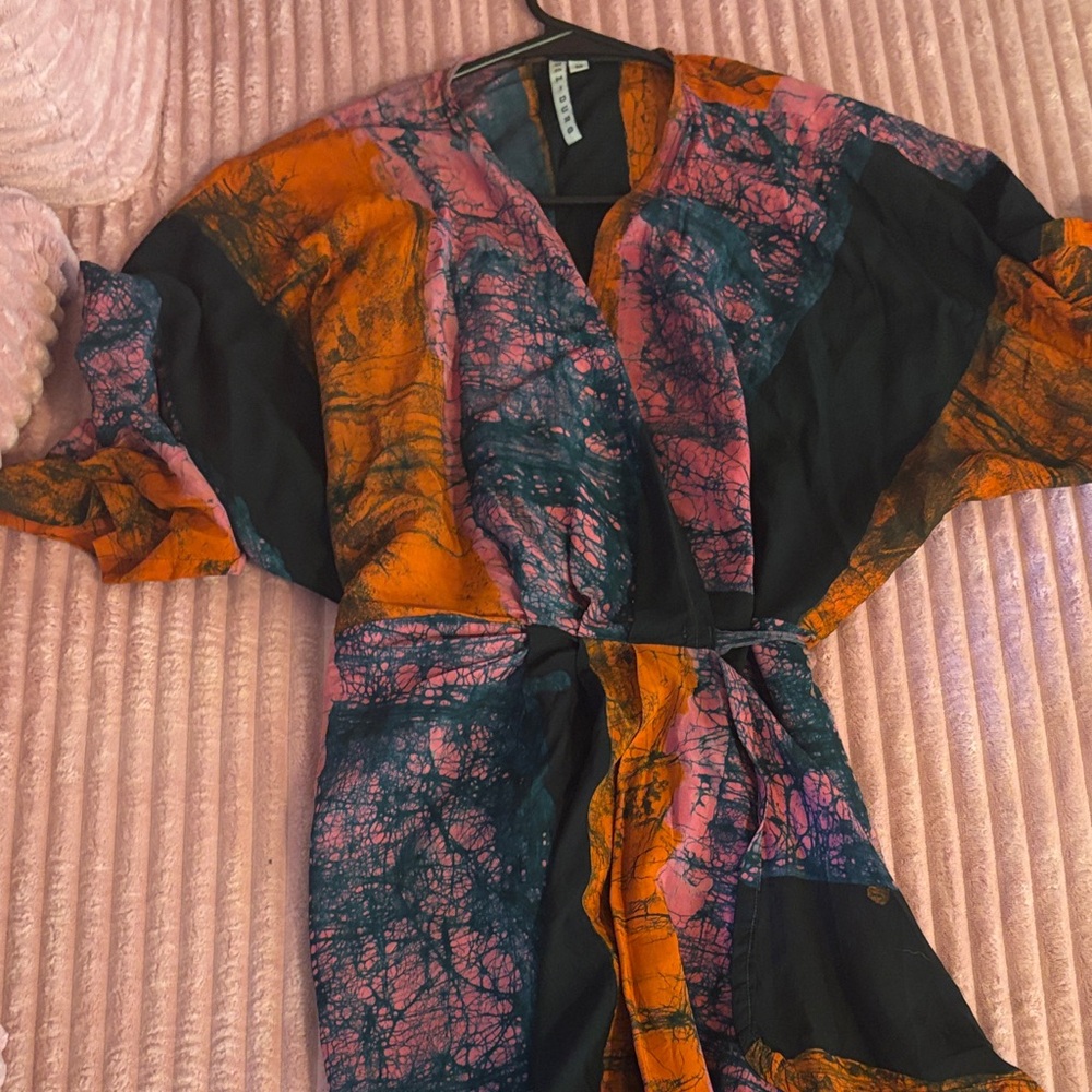 Osei duro Colorful Abstract wrap Dress
